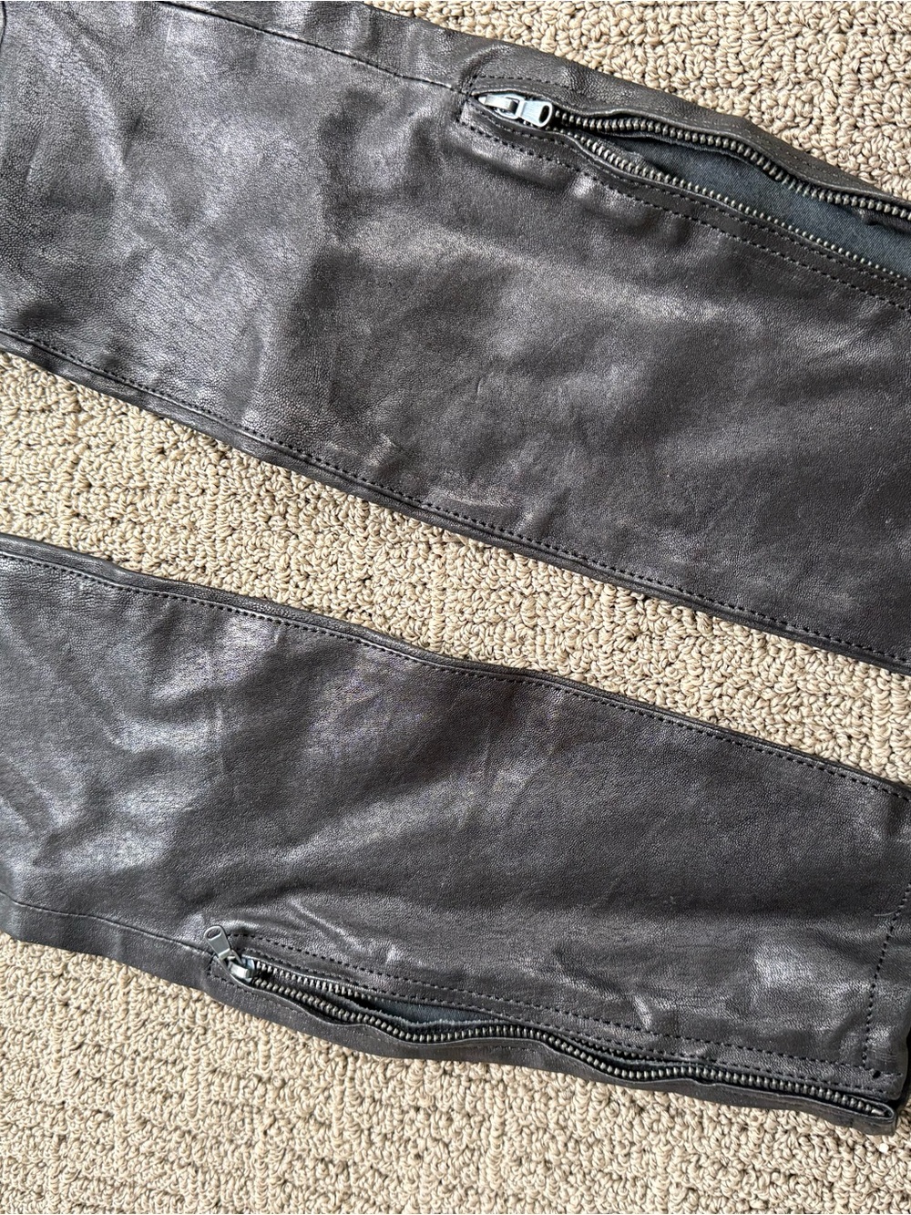 Lamb Leather Skinny Pants Black 24 MSRP $998 NWT J Brand - Picture 4 of 6